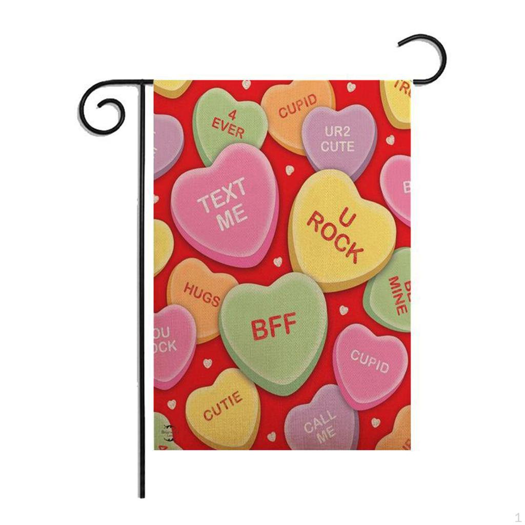 Tagesgarten Rasenflagge Doppelseitiges Banner für Hof Veranda