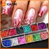 12 Grids Irregular Sequins Nail Art Glitter Sparkly Holographic Flakes Foils Nail Art Sequins Decorations Manicure Accessories