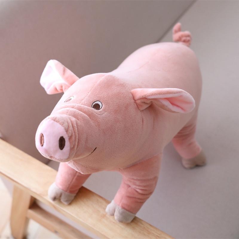 Lovely Beach Pig Shaped Plush Toy With Cotton Filling In Four Sizes For Gift And Collectibles