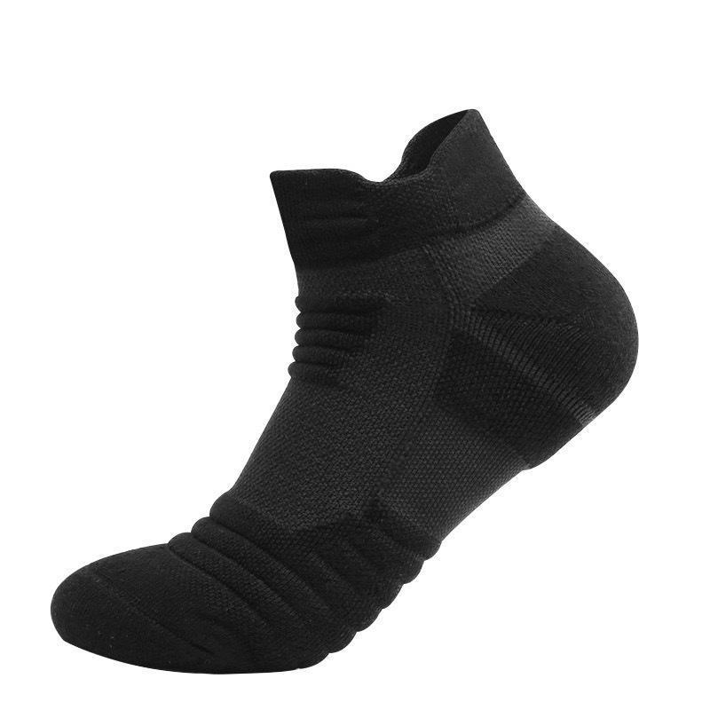 Men's Mid-Calf Sports Socks with Towel Bottom, Shock Absorption, and Anti-Slip for Running & Basketball