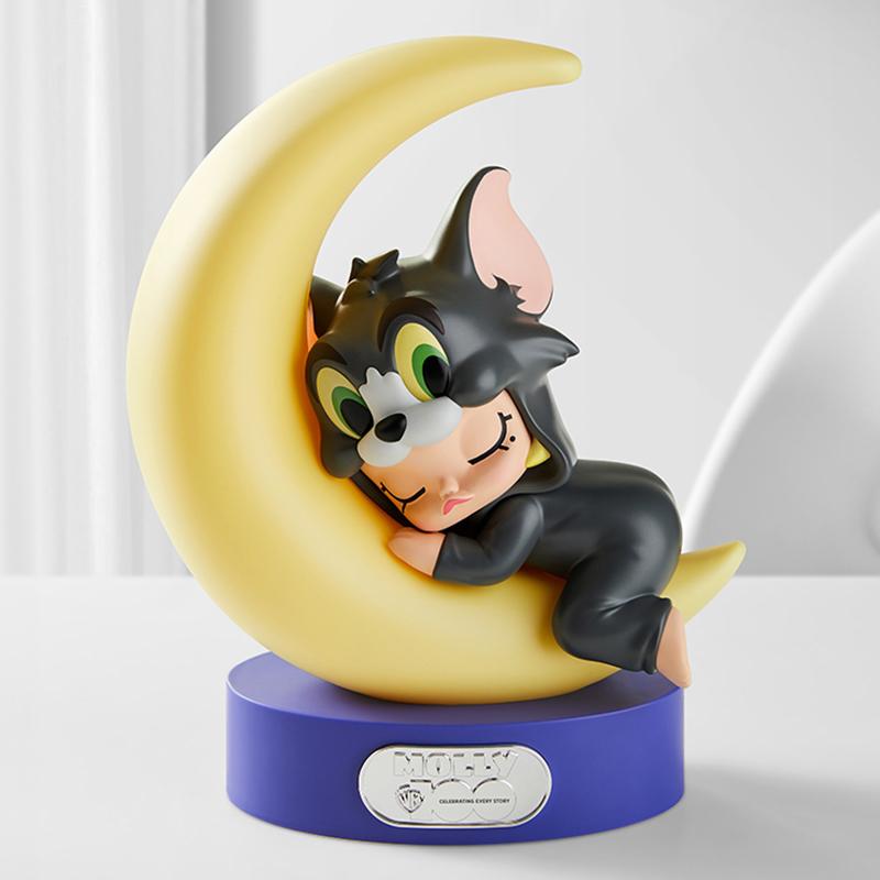 New POP MART MOLLY Warner Anniversary Collection Moon Lamp Home Desk Ornament Chibi Figures 12301310395
