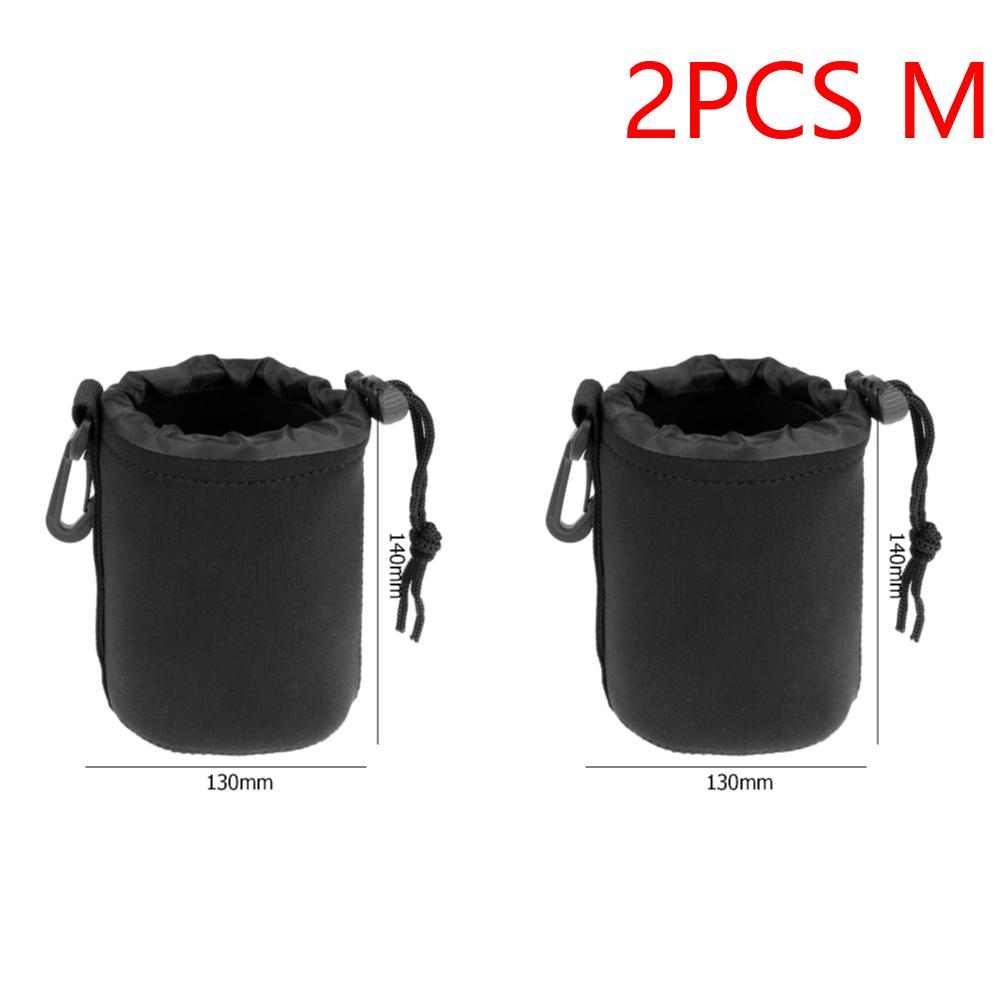 Camera Lens Bag Waterproof Soft Neoprene Camera Lens Pouch Bag Drawstring Protector Case with S M L XL Size
