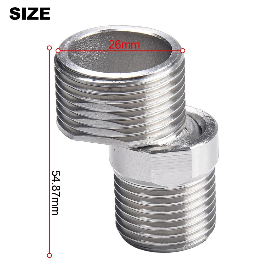 360Degree Adjustable Faucet Angled Curved Foot Eccentric Screw Corner TapAdapter Extended Angled Showerhead Corner Joint