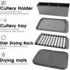 4 in 1 Dish Drying Rack Folding Kitchen Insulated Mat Universal Absorbent Pad  Countertop