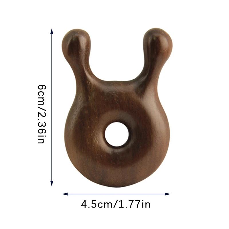 

1PC Sandalwood Eye Nose Meridian Massager Body Facial MassageTool Wooden Handle Guasha Scraping Board Acupuncture Point Massager