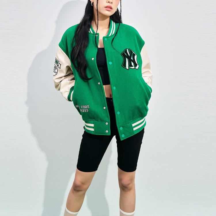 New MLB Baseball Jacket Unisex Green 3AJPV0131-50GNP