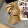 100 Pure Wool Scarf Wool Camel Beige Warm Knitted Scarf Versatile Men's and Women's Scarves