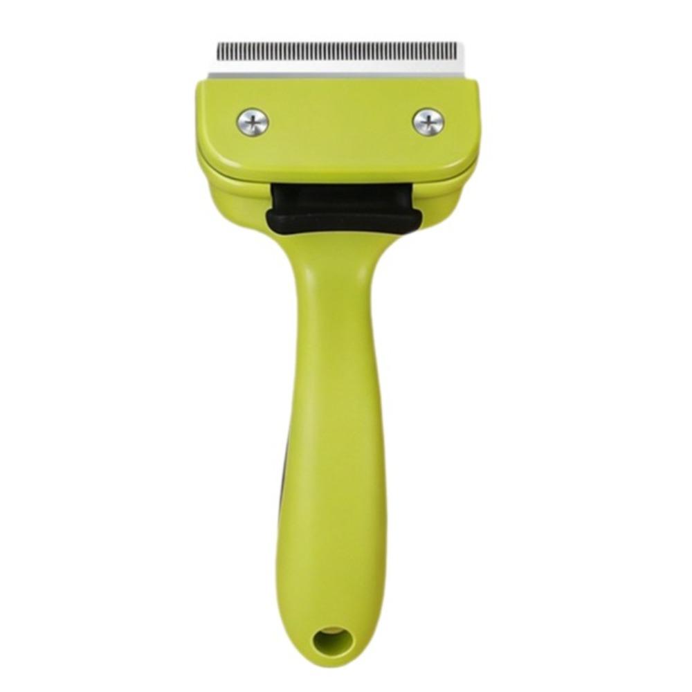 

Anti-Slip Cat Cleaning Comb Stainless Steel Pets Hair Removal Comb for Dogs Cats зелёный