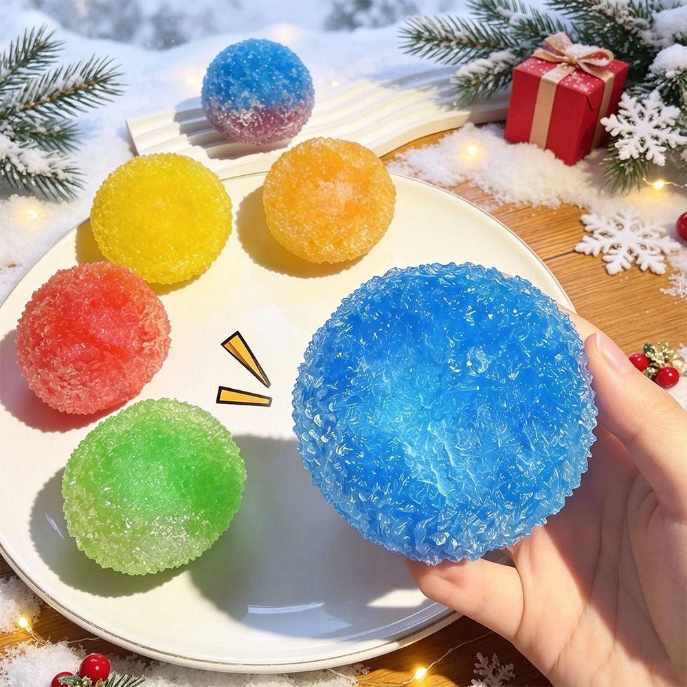 Shapeable Crispy Skin Ball Crushed Ice Cracking Squishy Toy Sensory Fidget Ball Stocking Stuffer