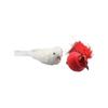 2Pcs Clip-On Artificial Red Birds with Glitter Feather Simulation Feather Birds  Home