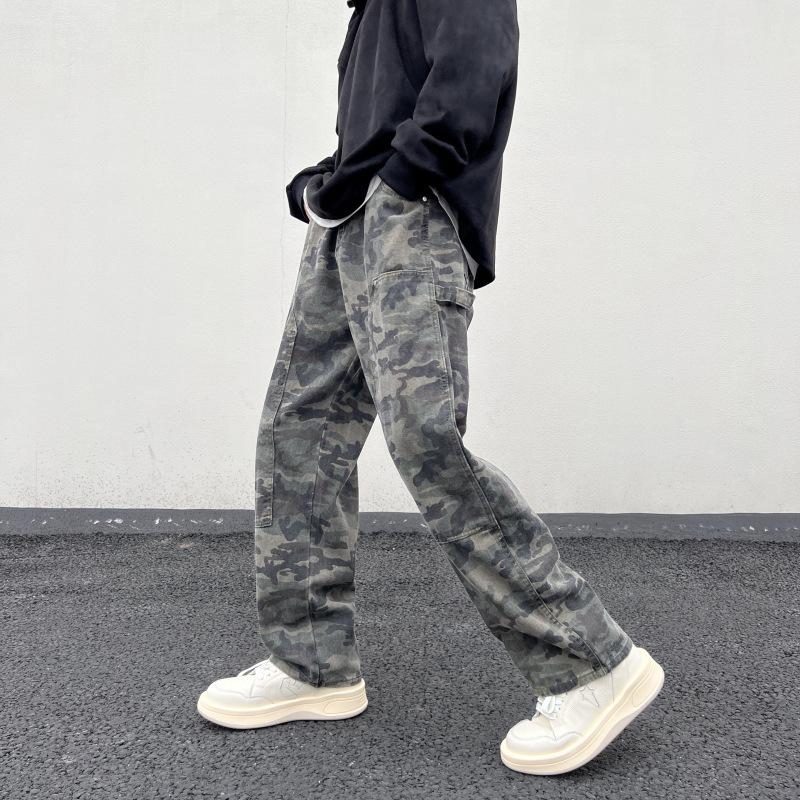 Men's Retro American Vibe Streetwear Camouflage Cargo Pants