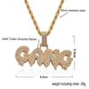 Custom Gang Dripping Pendant with Rope Chain Necklace Jewelry Gifts