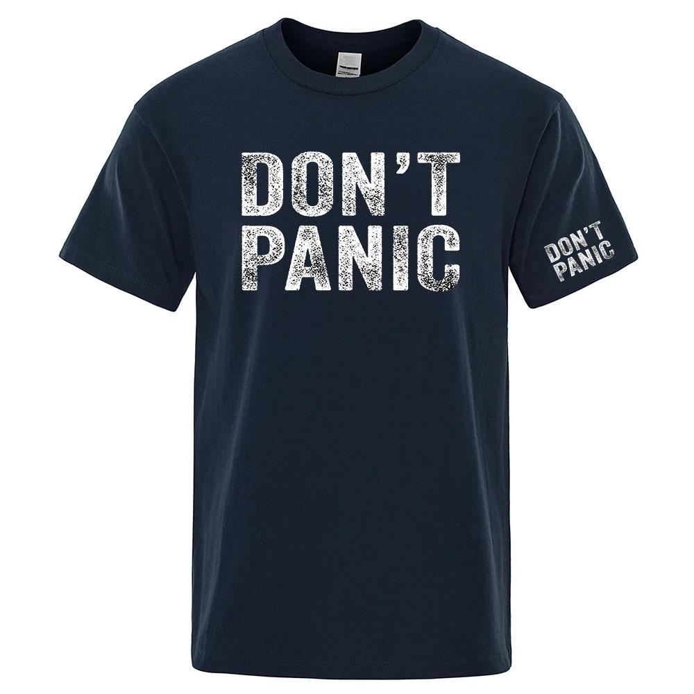Dont Panic Funny Retro The Unisexs Regular Shortsleeved Shirt Is Made of Soft and Breathable Fabric Suitable for Summer T Shirt