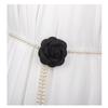 Kamelie Perle Duftender Wind Taillenkette Schwarze Blume Vielseitiger Gürtel Kleid Hemd Gürtel Taillenkette Dekoration