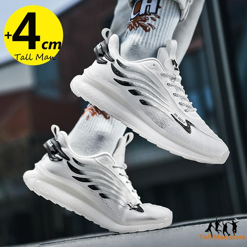 Sports Sports Men Lift Sneakers Man Elevator Shoes Height Increase Insole 4Cm Tall Mesh Leisure Fashion Soft