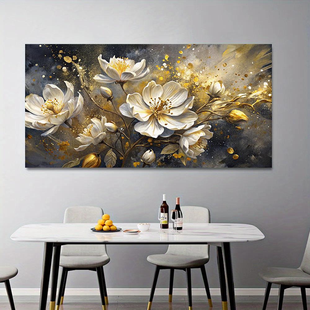 Moderní abstraktní květinové plátěné obrazy na zeď - bezrámové plakáty do obývacího pokoje a ložnice