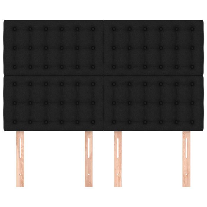 Maison Exclusive - Tête de lit Noir 144x5x118/128 cm Tissu