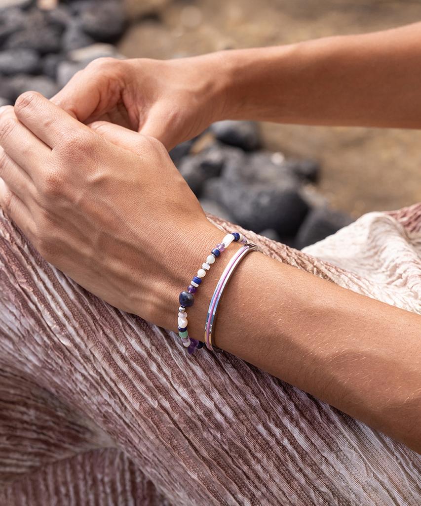 Pig&Hen (Women'S) Brontide Mosaic Bracelet - Novara X Silver