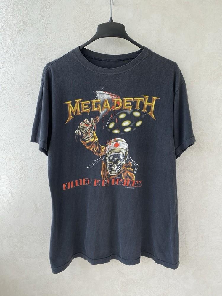 Винтажная унисекс футболка Megadeth 1988 года с графикой тура Killing Is My Business L