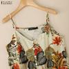 ZANZEA Women Casual V-Neck Summer Sleeveless Print Camisoles