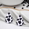 Cow Print Earrings for Women, Festive Dangle Black and White Earring, for Various Festivals Celebration Party, Trendy Cow Print Dangle Fun Hook, for