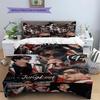 Jeon Jeongguk Pattern Bedding,Quilt Set Quilt Cover Pillowcase Home Birthday Gift(1 * Duvet Cover + 2 * Pillowcase, Without Core)