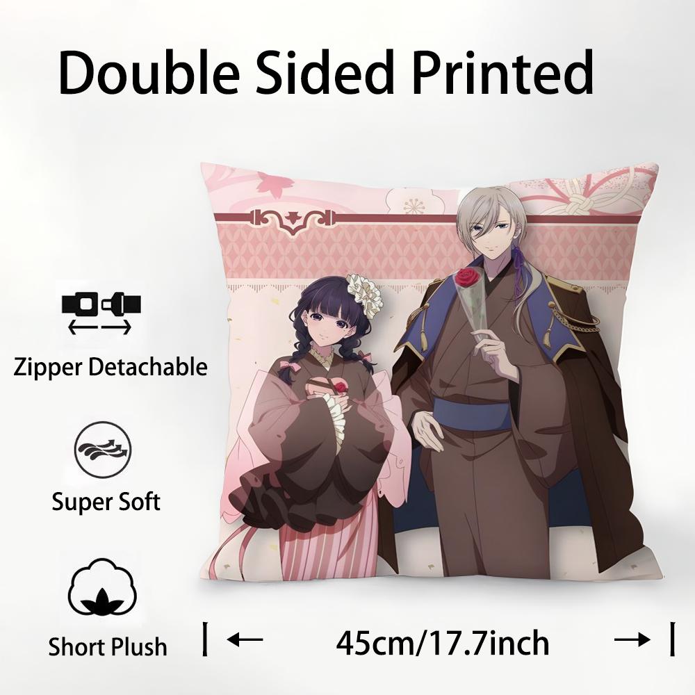 

Мои счастливые M-браки Наволочка Плюшевая ткань Мягкая Двусторонняя печать Чехол на подушку для дивана Наволочки для декоративных подушек 12x12Inch