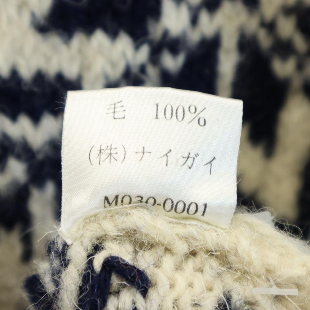 POLO COUNTRY RALPH LAUREN 90s Wool Old Hand Knit Nordic Pattern Long Sleeve Sweater Men's Used