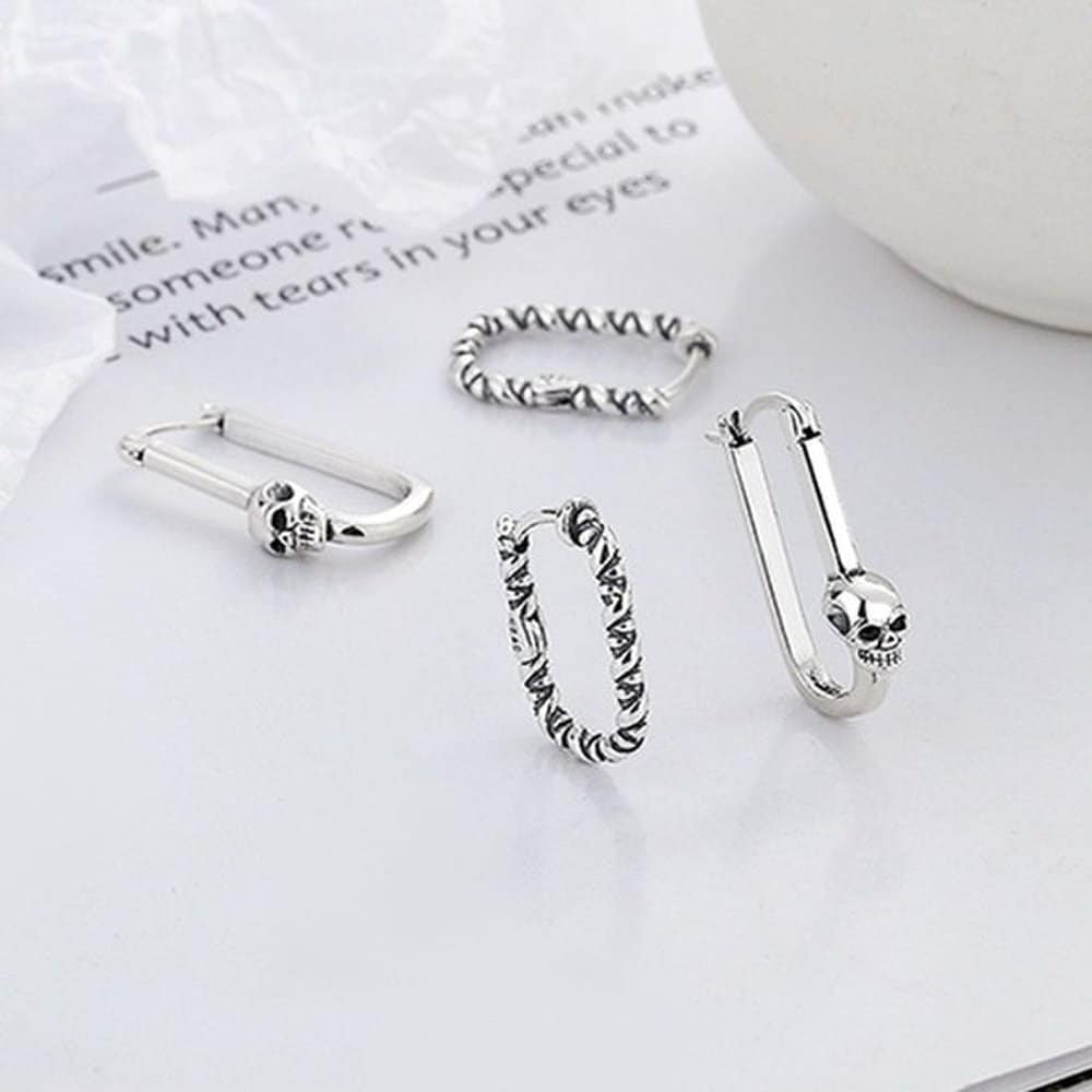 925 Sterling Silver Earrings Bianca E074-1 Denian Skull E074-2 925 Silver Earrings Sterling Silver Earrings Silver Earrings