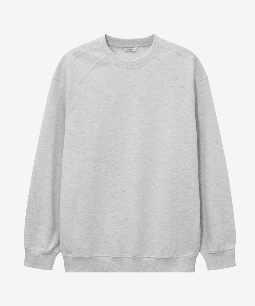 MINDBRIDGE Diagonal Oversized Oatmeal Sweatshirt