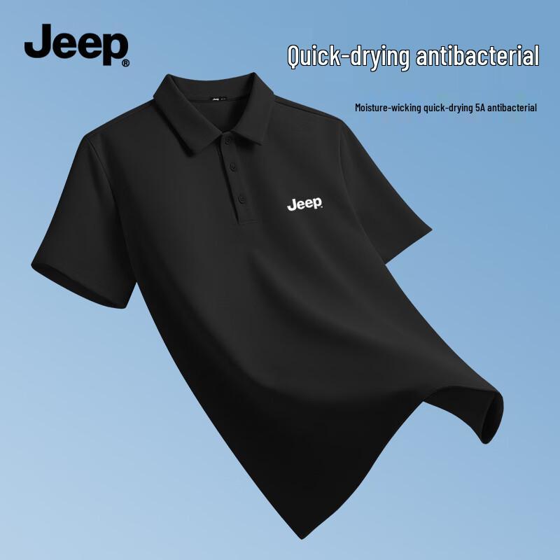 JEEP Men s Quick-Dry Short Sleeve Polo Shirt 3XL