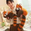 Realistic Lying  Raccoon Plush Dolls Stuffed Toys Lifelike Red Panda Pillows Animals Toys Birthday Christmas Gift