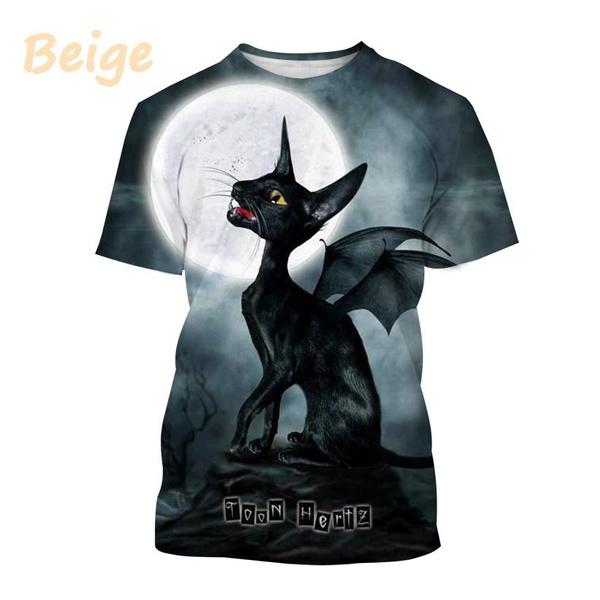 Мужская и женская модная футболка с принтом животных — фото 5