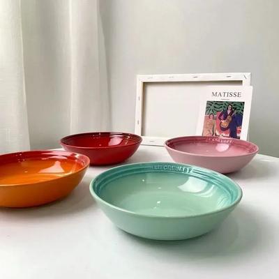 7 Zoll Suppenschüssel aus Porzellan, 1 Packung, Keramik-Essteller, Dessert-, Salat-, Lebensmittelgericht, Serviertablett für die Küche, buntes, tiefes Geschirr