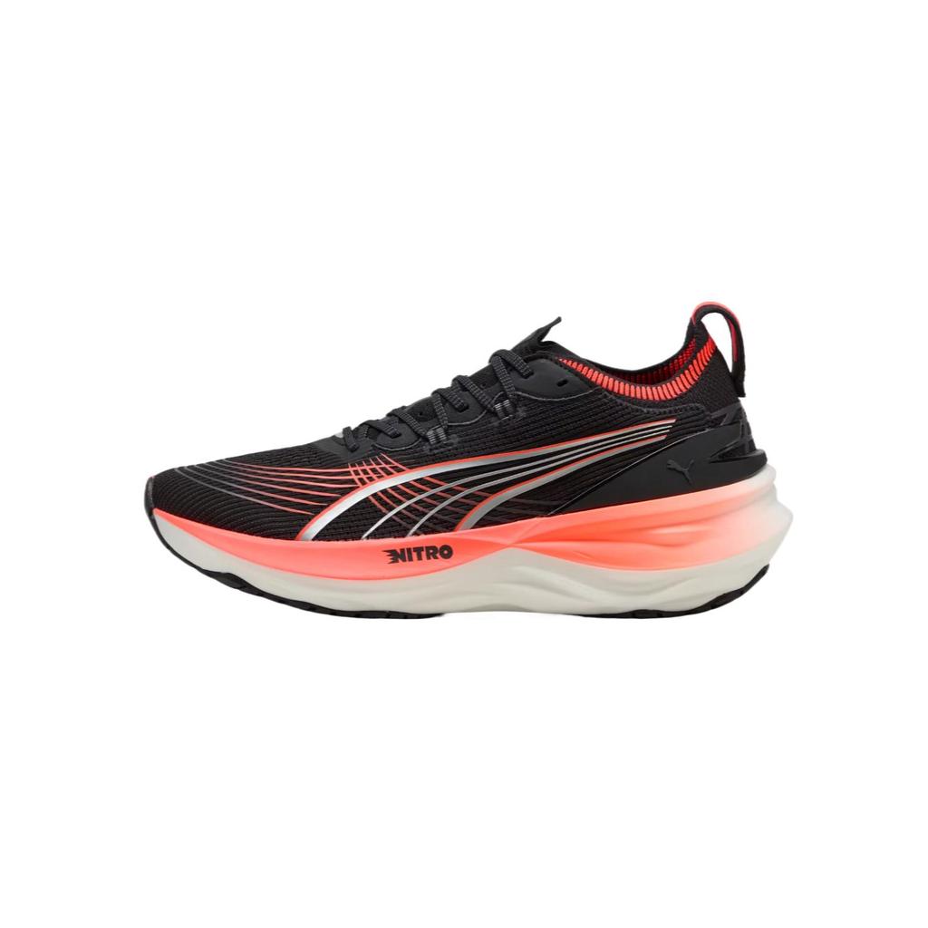 Puma Foreverrun Nitro Ii Fashion Comfortable Casual Trend Mid-Top Running Shoes Men running shoes Puma-Black Glow-Red 310109-08