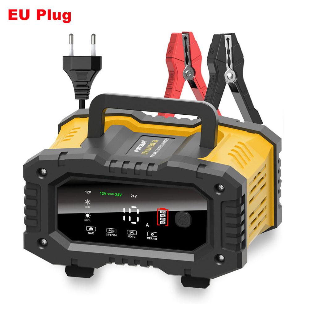 12V 24V Truck Battery Chargers 150W For LiFePo4 Gel Lead Acid Batteries Storage Cell Charger Digital Intelligent Pulse Repair