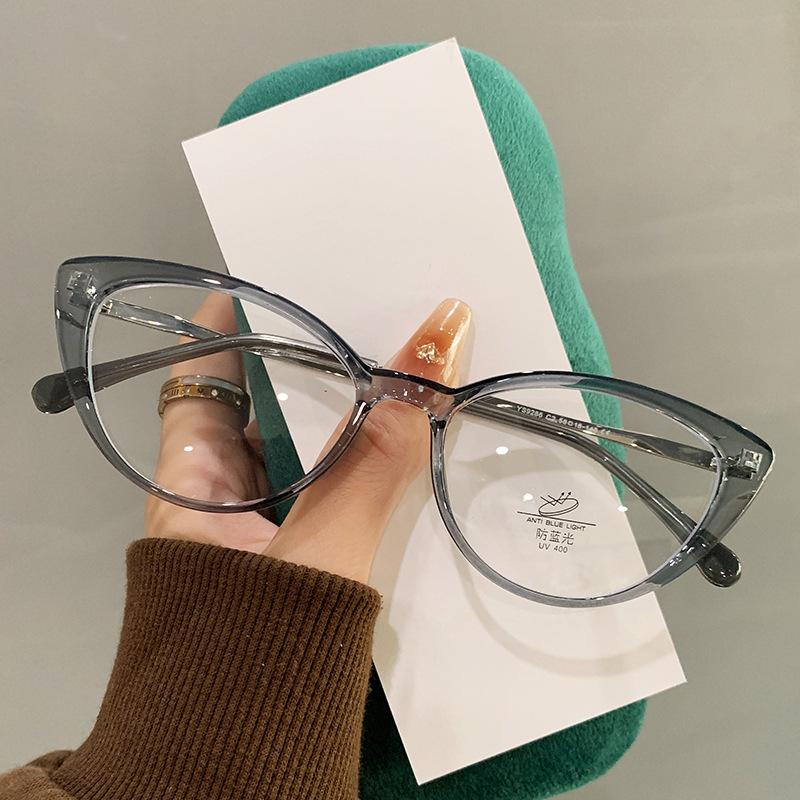 Unisex Retro Cat Eye Reading Glasses Women Elegant Small Frame Decorative Glasses Anti Blue Light Computer Far Sight Eyeglasses