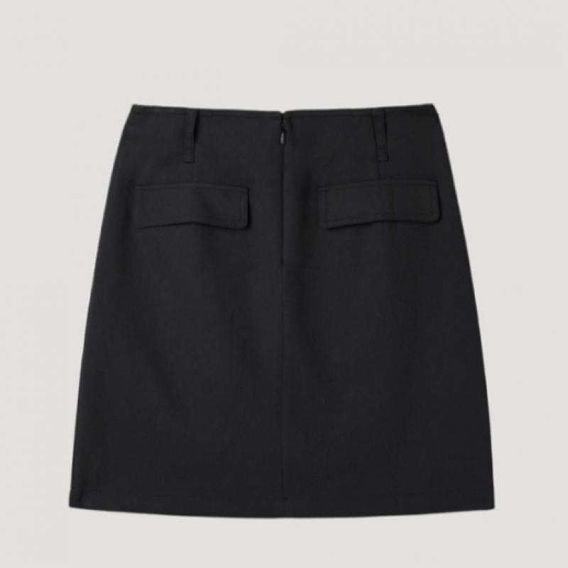 [She S miSS] Minirock mit großen Taschen SwwSkp22030 Bk