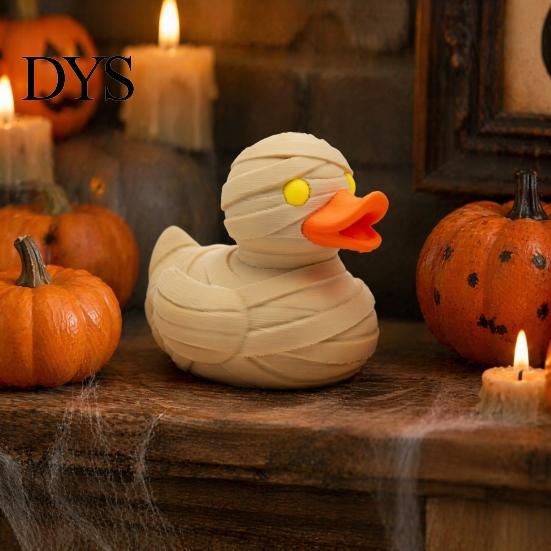 Artistic Desk Ornament Mummy Duck Ornament, Soldier Figurine, Durable PLA Quirky Desktop Accessory Animal Sculpture, for Bookshelf Display
