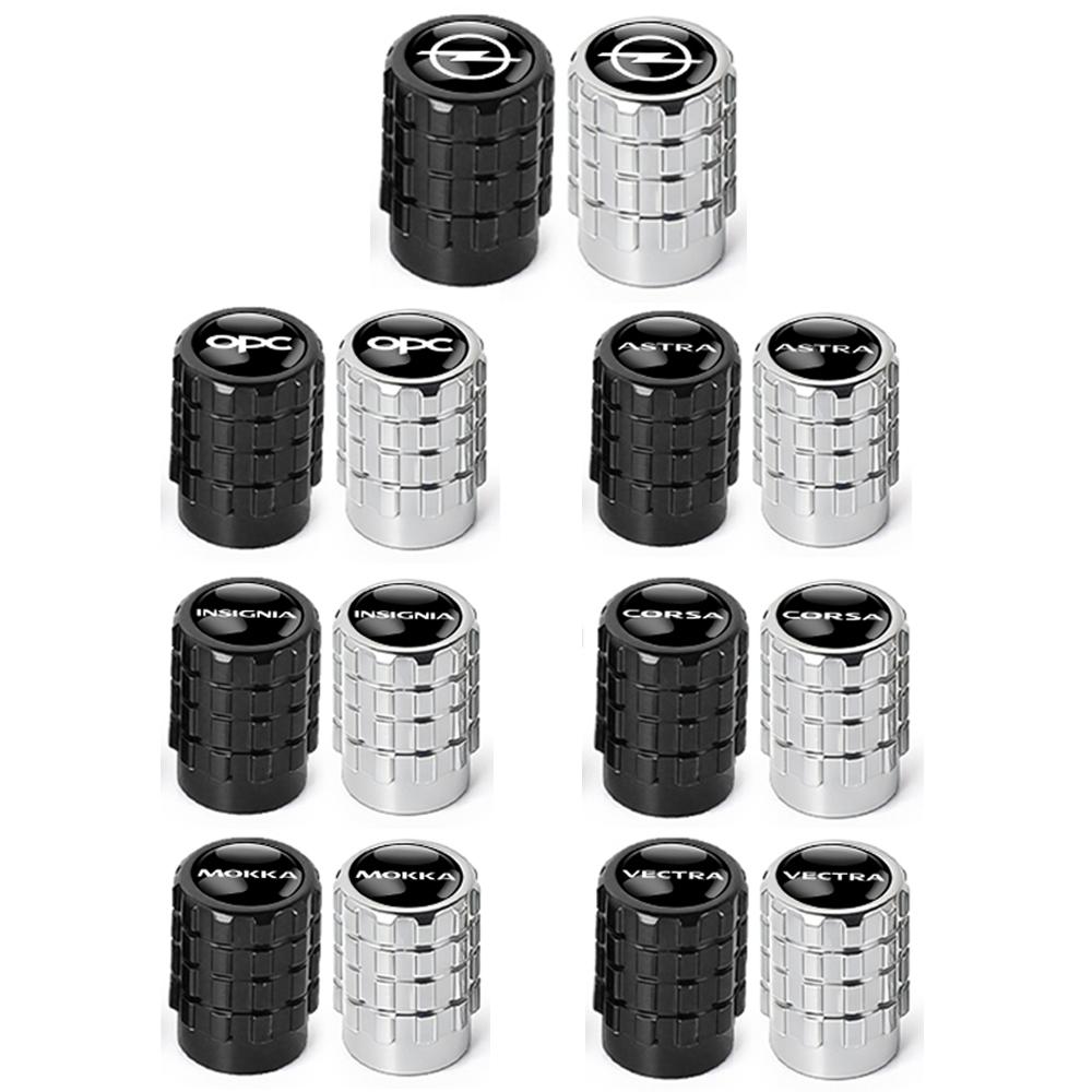 4Pcs Car Accessories Gear Wheel Tire Valve Caps Stem Cover Badge for Opel Astra H G Insignia Antara Ampera Mokka Zafira Corsa