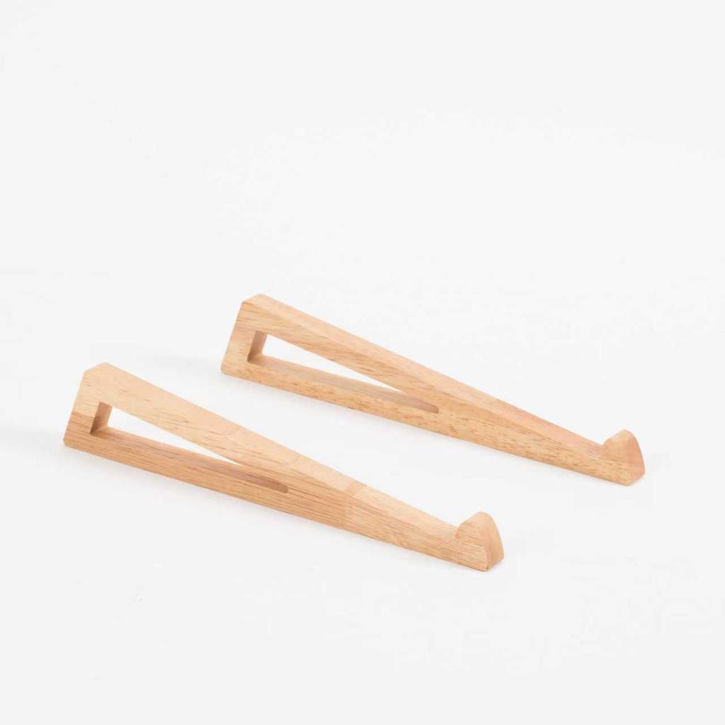 Set mit 1 tragbarem, faltbarem Holz-Laptop-Ständer zur Laptop-Kühlung, dreieckiges Belüftungsdesign, Büroaccessoires