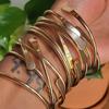 Retro Boho Adjustable Stackable Bracelets, Golden Cuff Bracelets for Women Men Daily Party Holiday Jewelry Gift