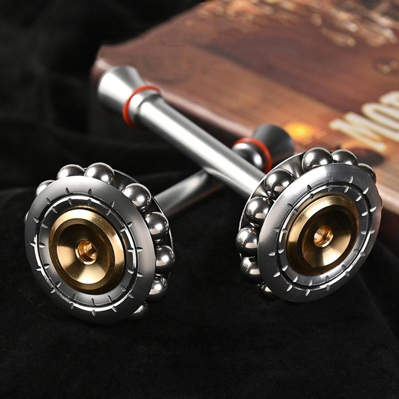 Anello Giroscopio Meccanico con Perline per Punta delle Dita EDC Giocattolo Antistress Blocco Scorrevole in Metallo per Alleviare l'Ansia e Rilassamento