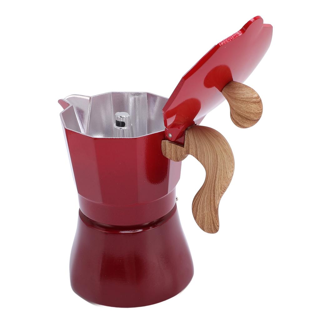 150ml Stovetop Coffee Maker Single Valve Aluminum Coffee Machine for Lovers Beginners