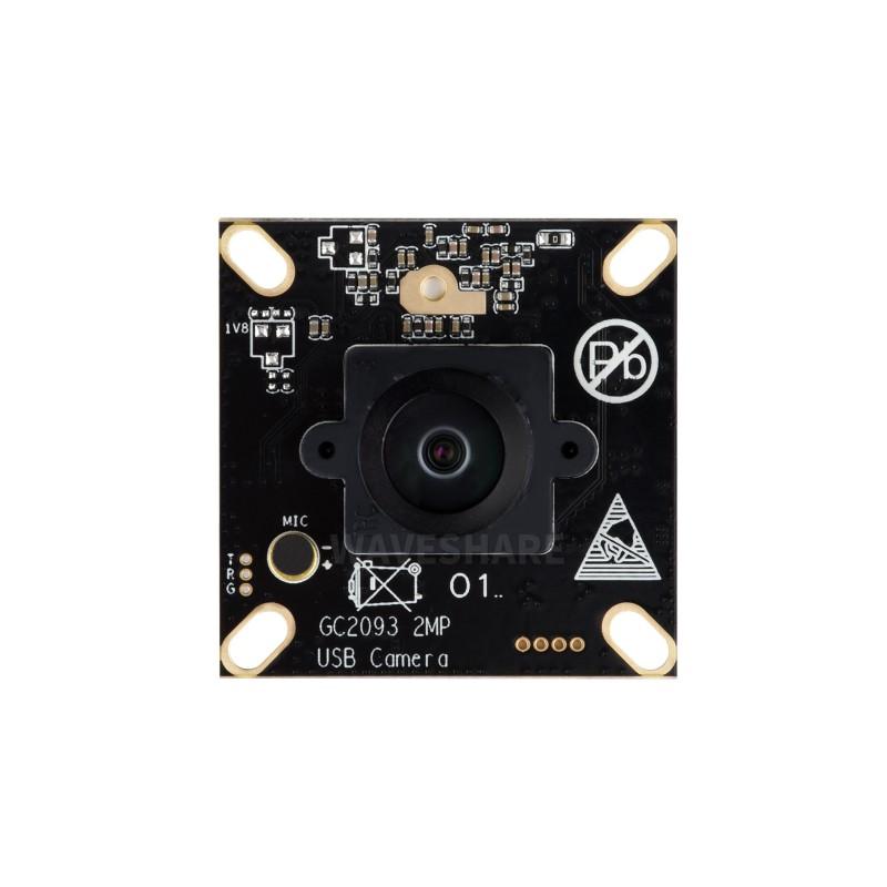 GC2093 2MP USB Camera Module, Wide Dynamic Backlight Imaging, Fixed-Focus, Onboard Microphone