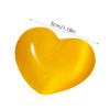 Crystal Heart Stones Heart Shaped Cat Eye Stones Portable Decorative Home Ornament Elegant Desk Decor For Meditation Relaxing