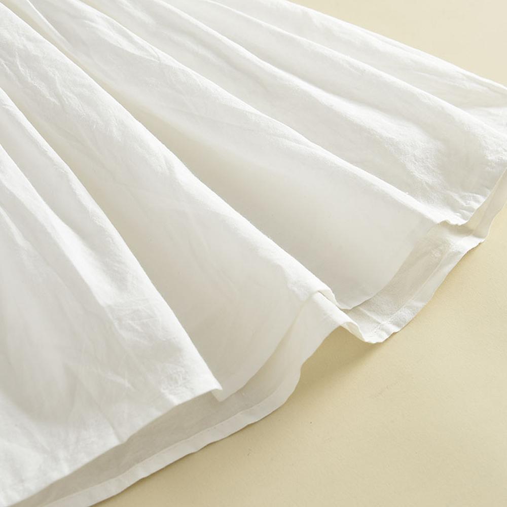 Barn Jenter Hvit bomull Tynn Kjole Sommer Blonder Prinsesse V-hals Kjoler Barn Baby Bryllupsfest Vestidos