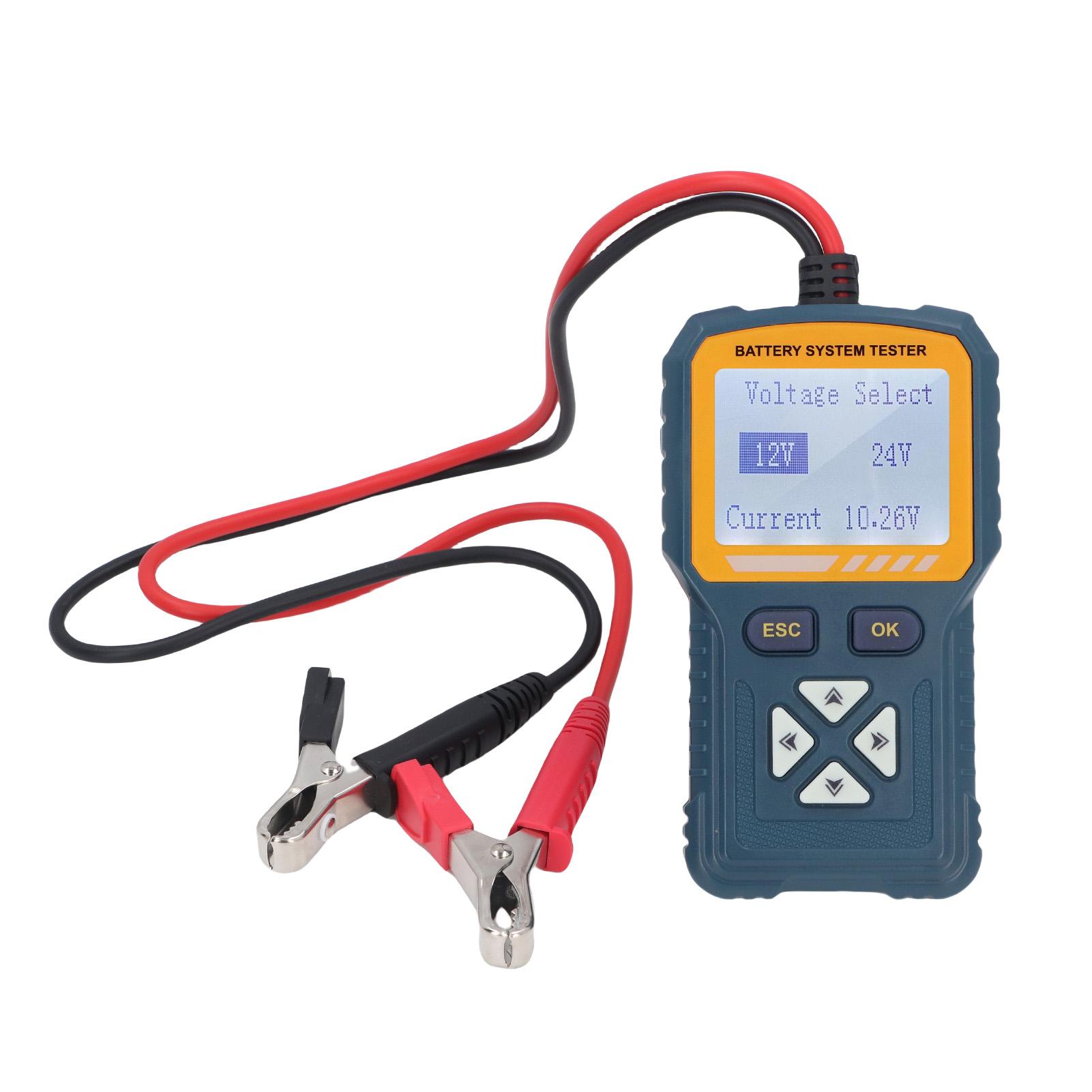 

12 В 24 В Тестер Аккумулятора Цифровой Дисплей Быстродействующий Тестер Аккумуляторной Системы с Задним Кронштейном