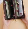 Women's Large Capacity Vintage Monogram Clutch: 2025 Double Zipper Long Wallet & Handheld Phone Bag