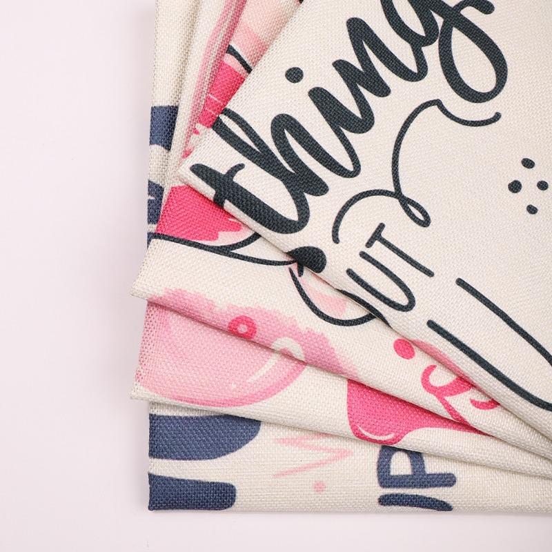 1PC Popular Nail Polish Lipstick Printing Linen Sleeveless Anti-fouling and Oil-proof Apron Fashionable Women's Apron Nail Salon